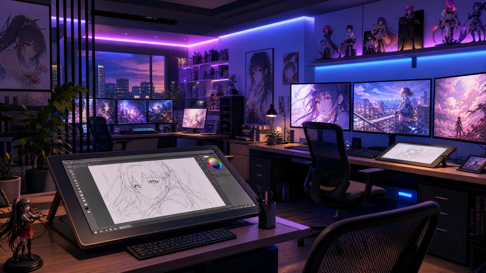 母狗官网动漫制作工作室实景
